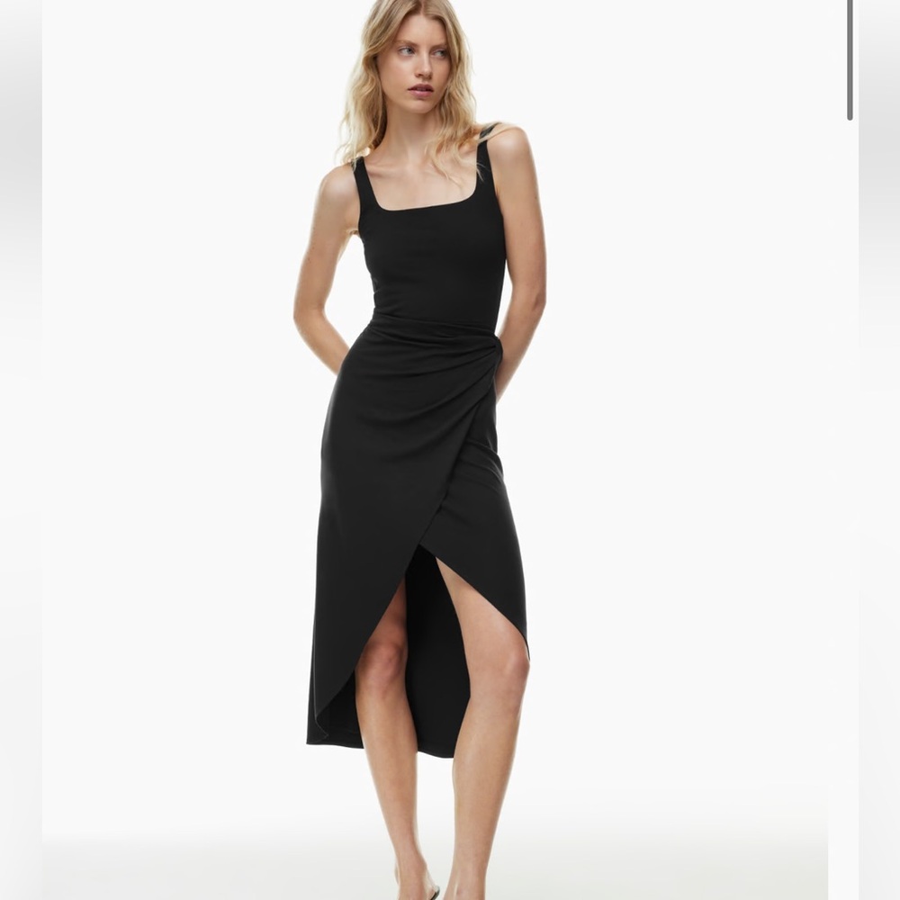 Aritzia Wilfred Saturn Midi Dress in Black Size XS